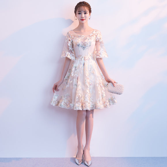 伴娘服2023洋裝短款聚會派對宴會姐妹裙姐妹團生日顯瘦晚禮服