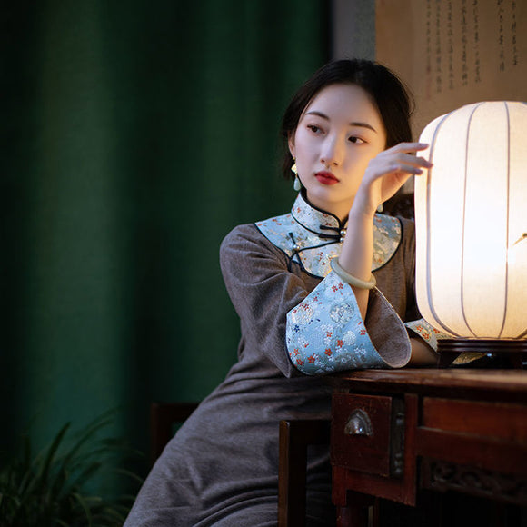 秋冬中式民族風復古年輕款少女改良版中式文藝旗袍洋裝女裝
