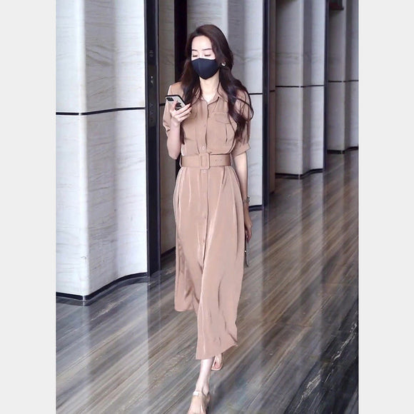 法式高級感氣質絕美赫本風別緻漂亮襯衫洋裝子女裝夏季