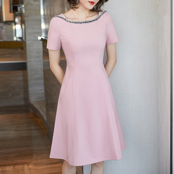 春夏新款小香名媛風洋裝女收腰顯瘦氣質高端歐美輕熟風裙子