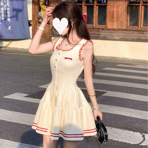 Q  藝高學姐/法式學院風吊帶洋裝小個子千金少女感小香短裙