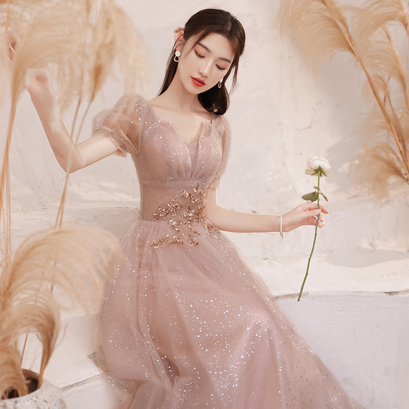 晚禮服宴會2023氣質仙氣伴娘服演出主持姐妹團禮服女