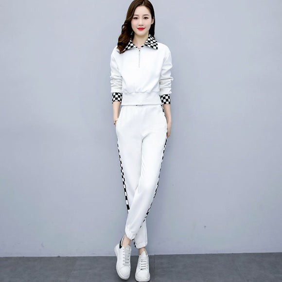 早春季休閒時尚運動套裝2022年新款女神範御姐兩件式套裝歐美減齡春秋